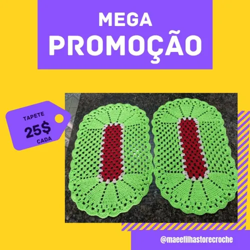 Tapete de Crochê Artesanal - Mega Promoção!