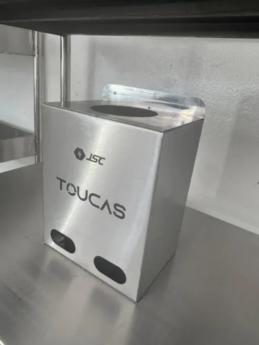 Porta toucas em aço inox 0.20x0.14x0.25
