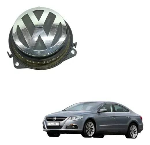 Maçaneta Emblema Tampa Traseira Vw Passat Cc 2011 Prata