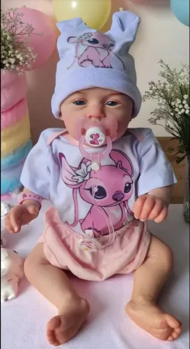 bebê reborn menina toda de silicone 49 cm a pronta entrega 