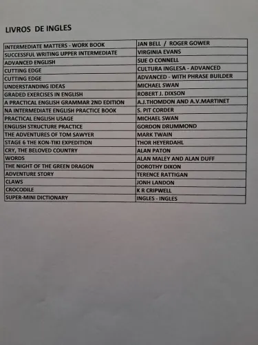 Livros de inglês 