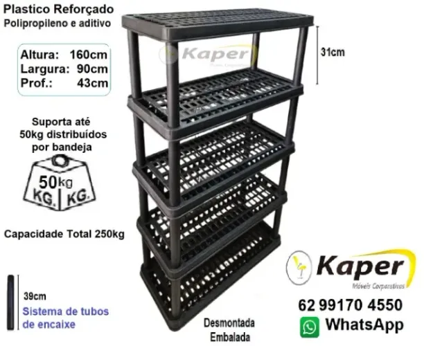 Prateleira de Polipropileno - Plastico Reforçado ( novo ) Promoção 