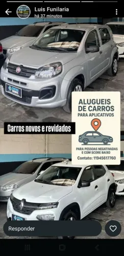 Alugo veículos para app ou passeio.
