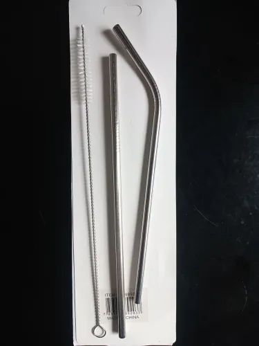 Kit de Canudos de Aço Inox Reutilizáveis