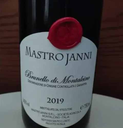 Vinho italiano Brunello di montacino Mastro Janni 2019 -DOCG -excelente preço