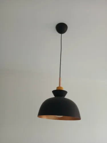 Luminária Pendente Industrial Preto