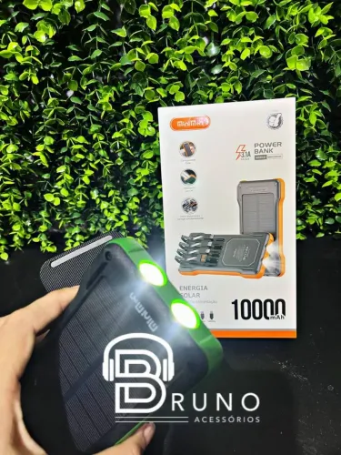 Bateria portátil solar com lanterna 