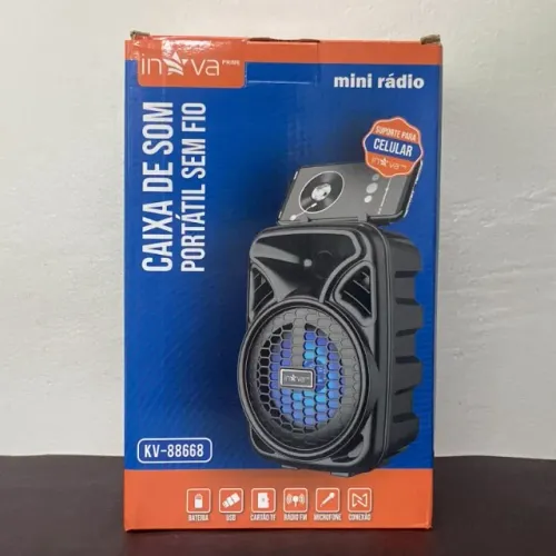 CAIXA DE SOM BLUETOOTH COM ENTRADA PRA MICROFONE  