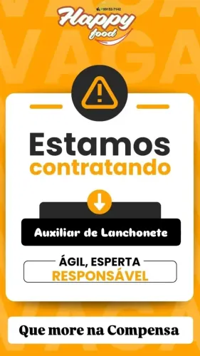 Estamos contratando Auxiliar de chapeiro