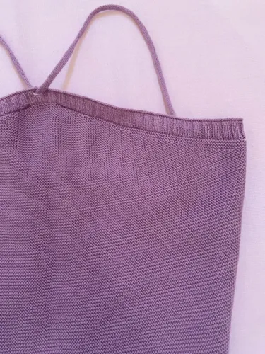 Vestido curto tricô lilás (novo)
