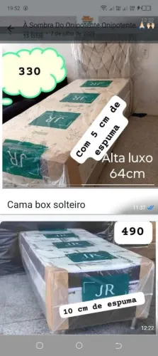 Base box bipartida Cama box solteirão cabeceira colchão 