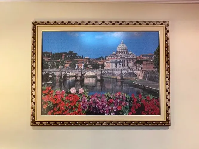 Quadro Quebra-Cabeças Montado 1000 peças Basílica São Pedro (com Moldura e Vidro)