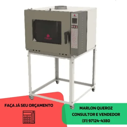 Forno Turbo Elétrico Progás 5 Esteiras Trifásico - 380v