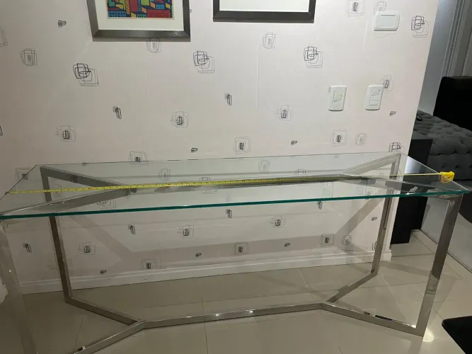 APARADOR INOX é VIDRO