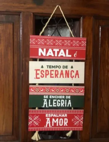 Placa Decorativa Natalina