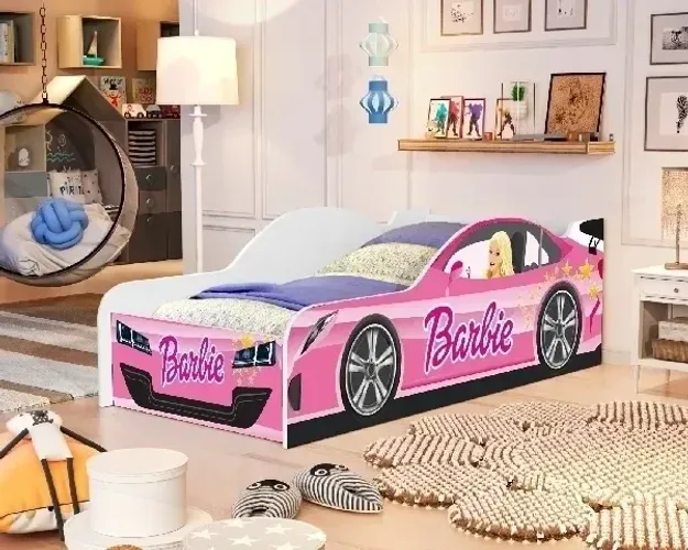 Cama Infantil Barbie Carro Olx Tamanho Solteiro- Monta na Hora