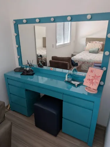 Penteadeira Azul em MDF
