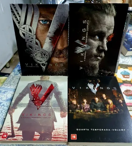 Coleção Box DVD Vikings com 4 temporadas (12 Discos) Original