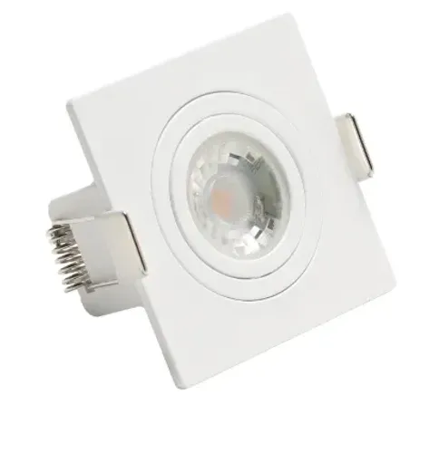 SPOT EMBUTIDO MINI DICRÓICA MR11, FACE PLANA, 62X62X65, GU10, ACAB. BRANCO