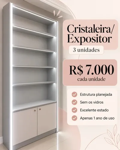 Cristaleira expositor