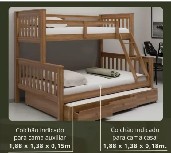Cama triliche Madeira Maçiça