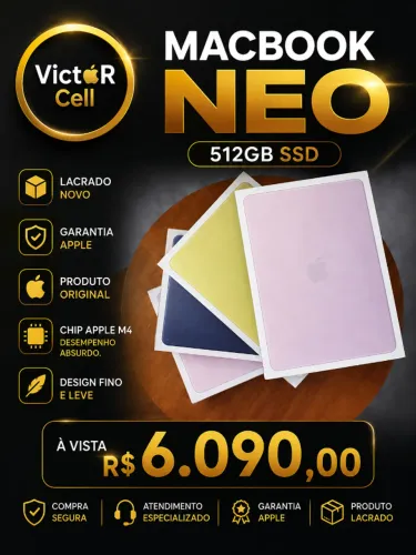 MacBook Neo 512GB SSD | Com Biometria | Lacrado
