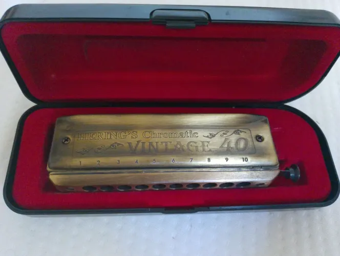 Gaita Hering Cromática Vintage 40 C Dó 1040C Com Case
