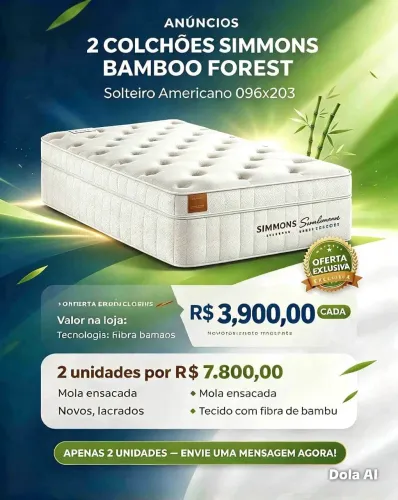 Colchão Simmons Bamboo Forest - solteiro americano