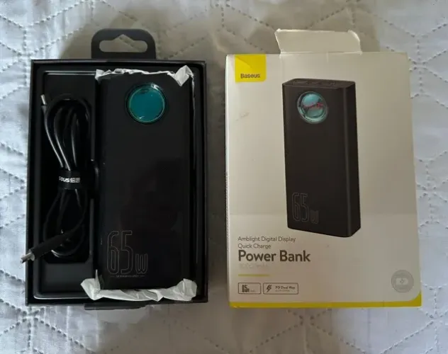 Power Bank Baseus 30.000mah 65w Turbo Com Display Digital