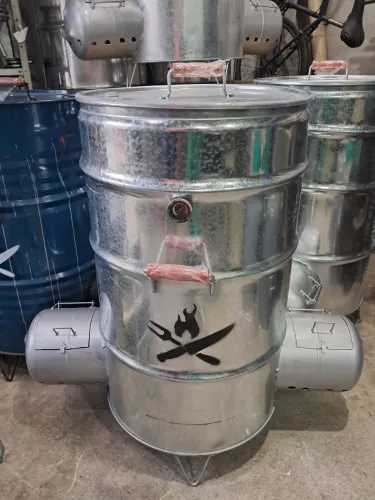 Churrasqueira de tambor galvonizado para costela