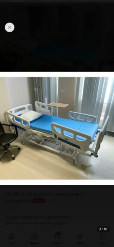 Cama Hospitalar Elétrica Articulada com Elevação + Colchão D33 - 7 Posições - Até 150 kg