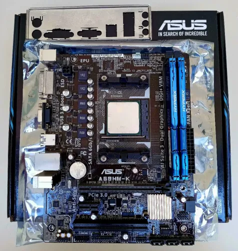 Kit AMD A4-6300 Com Cooler + Asus A68HM-K + 8GB (2 x 4GB) DDR3 Hyper X Fury