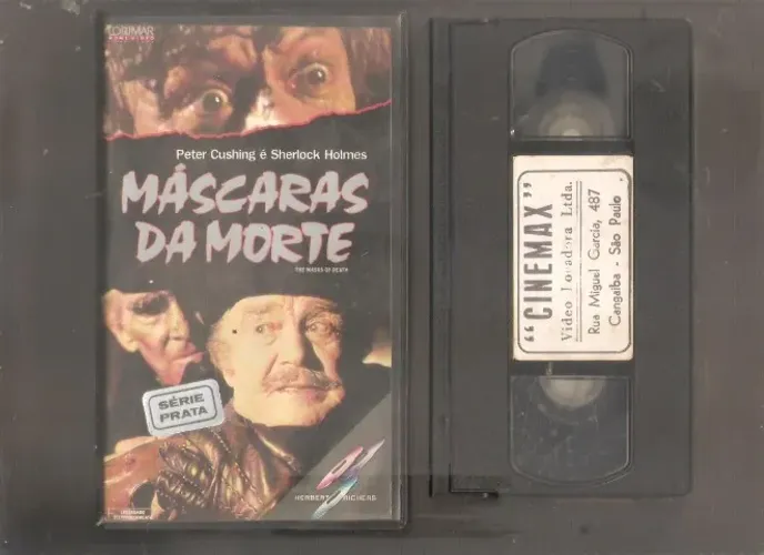 VHS MÁSCARAS DA MORTE ( SHERLOCK HOLMES ) ORIGINAL - PETER CUSHING - RARO