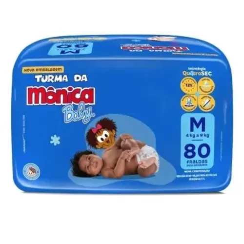 Vendo fraldas M Turma da Mônica pacote fechado