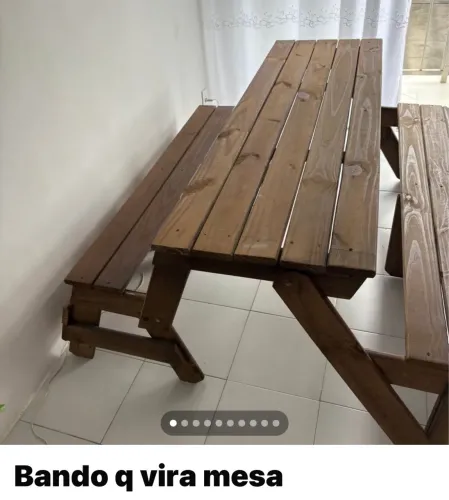 Banco que vira mesa