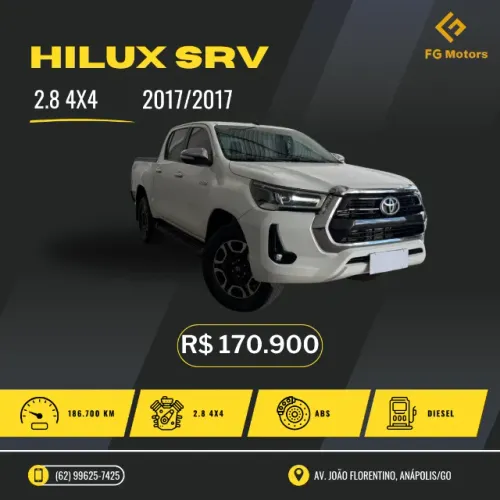 Toyota Hilux CD SRV 4X4 2.8 TDI Diesel Aut. 2017