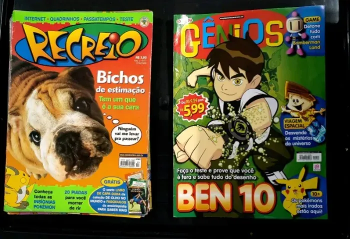 Lote de revistas gênios e recreio