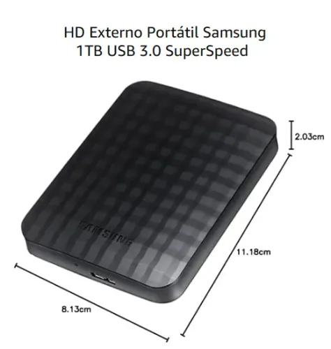 HD Externo USB Portátil - 1TB / Samsung Expansion Portable 1TB Preto