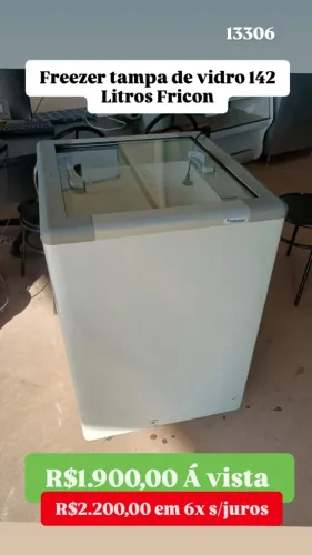 FREEZER 142 LITROS TAMPA DE VIDRO USADO