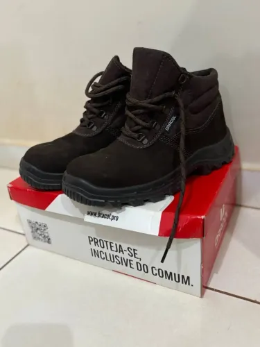 Bota Bracol Nobuck Marrom Nova TAMANHO 39 Com Caixa