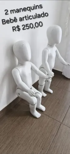 Manequim bebê articulado branco