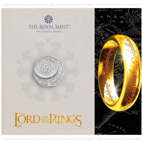 Moeda Comemorativa Lord of the Rings (O Senhor dos Anéis) Royal Mint + Embalagem Oficial