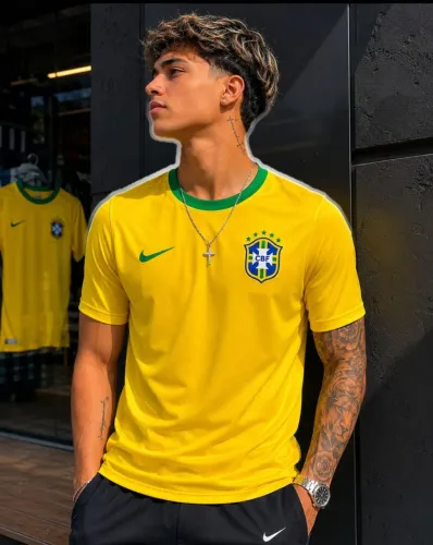 Camisa Seleção Brasileira Personalizada com Nome e Número | Dry Fit