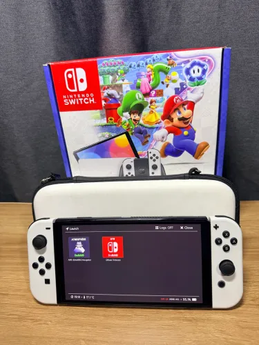 Nintendo Switch OLED Desbloqueado 128Gb na caixa!