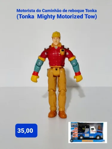Boneco Motorista caminhão reboque Tonka