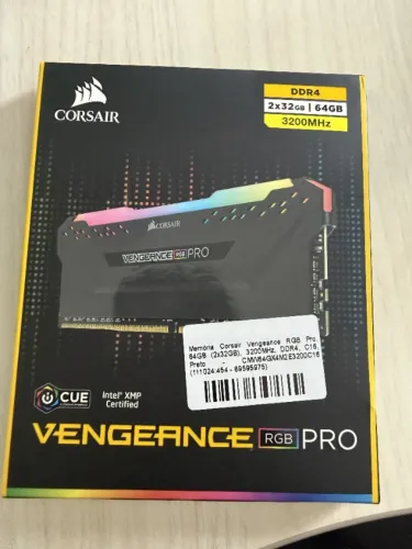 Memória Corsair Vengeance RGB Pro, 64GB (2x32GB), 3200MHz, DDR4, C16