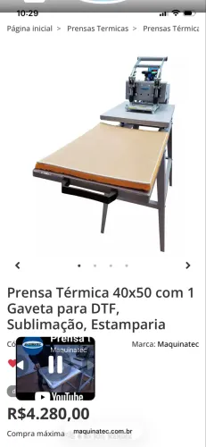 Vendo prensa termina 40x50 2.800
