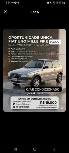 Fiat Uno Mille Celeb/celeb.econ 1.0 F.flex 4P 2010