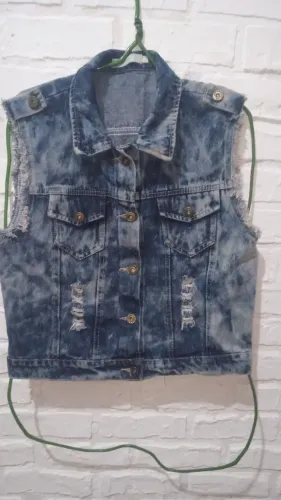 Colete Jeans Lavado Detroit Feminino P