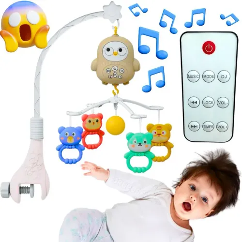 Mobile brinquedo berço musical pra bebê dormir